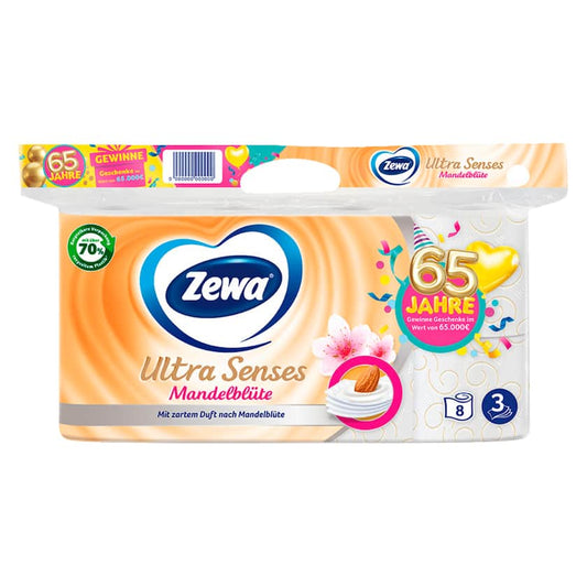 Zewa Ultra Senses Toilettenpapier Mandelblüte 4-lagig 8x135 Blatt