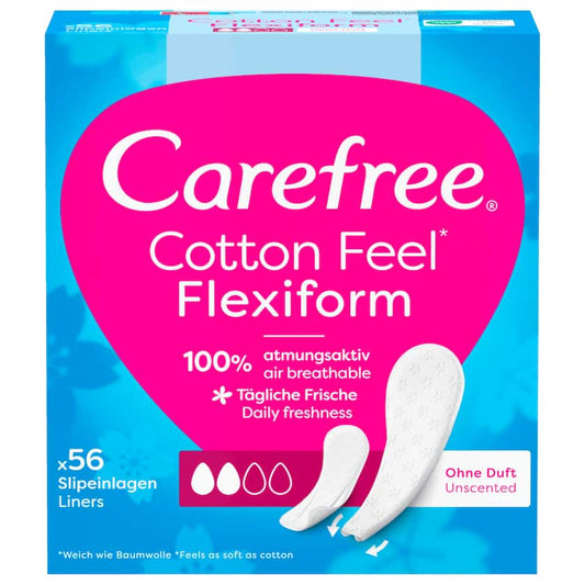 Carefree Slipeinlagen Cotton Feel Flexiform 56 Stück