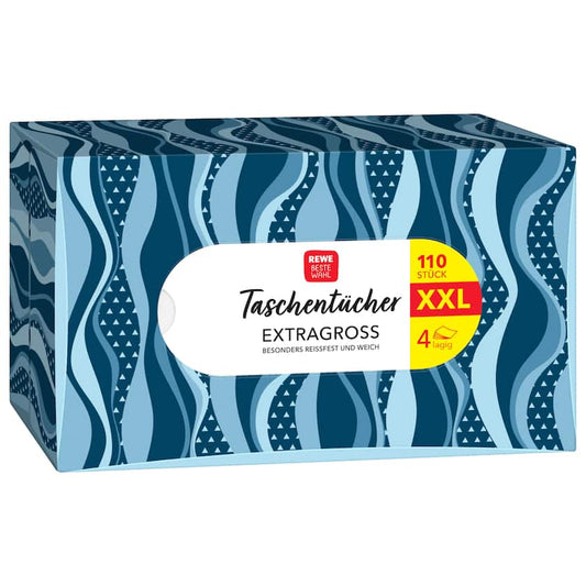 Taschentücher extragroß 4-lagig, 110 Blatt