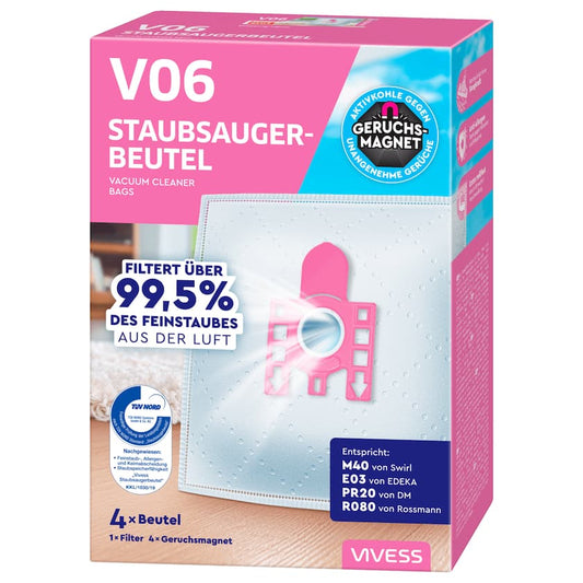 Vivess Staubsauger-Beutel V06 4 Stück
