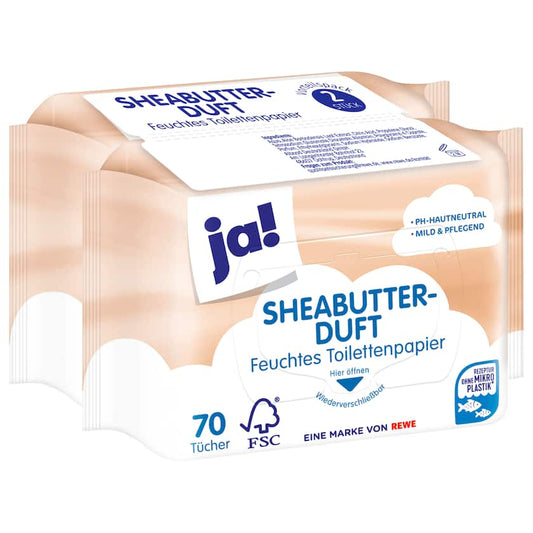 ja! Feuchtes Toilettenpapier Sheabutter-Duft 70 Stück