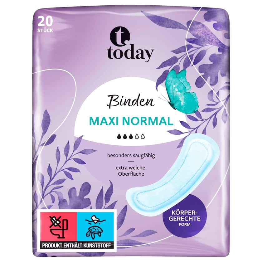 Today Binden Maxi Normal 20 Stück