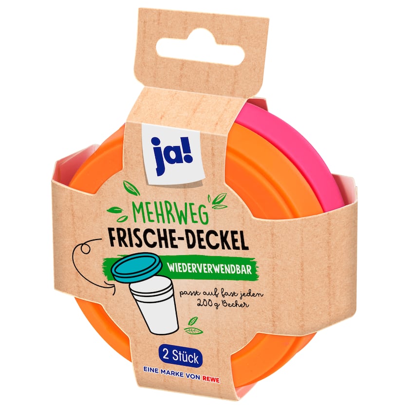 ja! Mehrweg Frische-Deckel für 200g-Becher wiederverwendbar