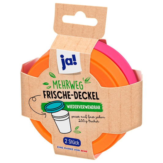 ja! Mehrweg Frische-Deckel für 200g-Becher wiederverwendbar