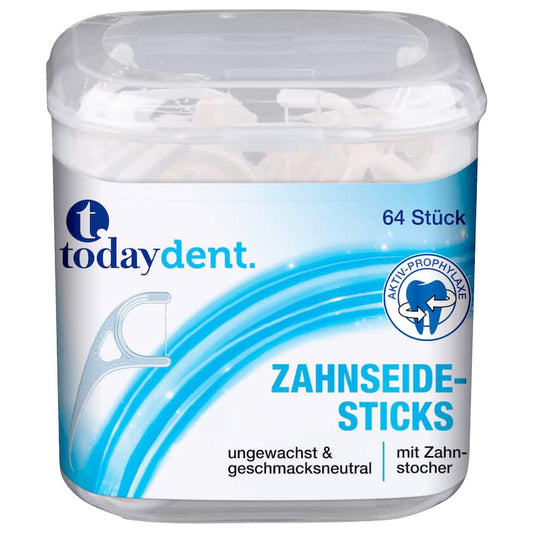 today dent Zahnseidesticks mit Zahnstocher 64 Stück