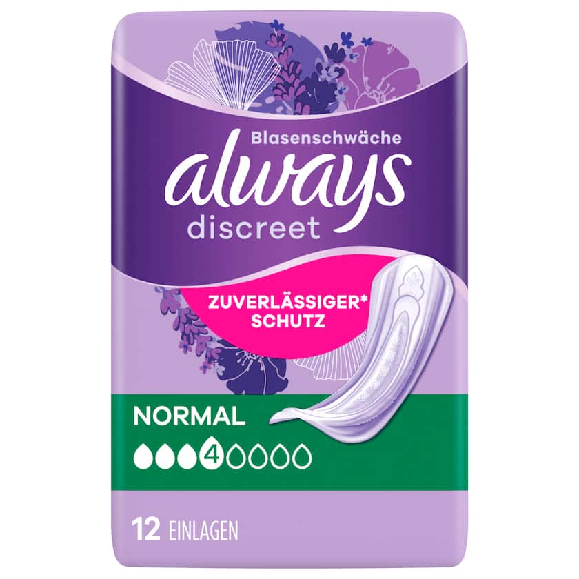 Always Discreet Einlagen bei Blasenschwäche Normal 12 Stück