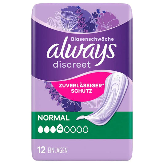 Always Discreet Einlagen bei Blasenschwäche Normal 12 Stück