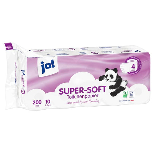 ja! Super-Soft Toilettenpapier 4-lagig 10x200 Blatt