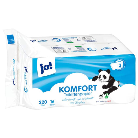 ja! Komfort Toilettenpapier 3-lagig 16x220 Blatt