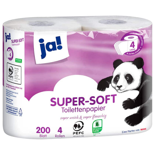 ja! Super-Soft Toilettenpapier 4-lagig 4x200 Blatt