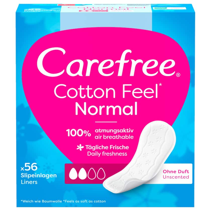 Carefree Slipeinlagen Cotton Feel Normal 56 Stück