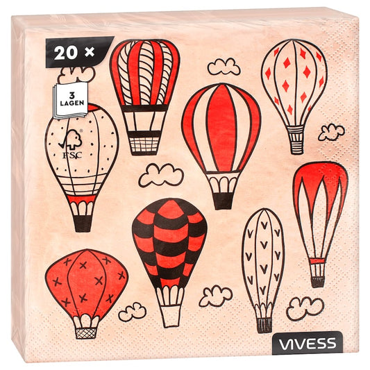 Vivess Servietten Heißluftballons 20 Stück
