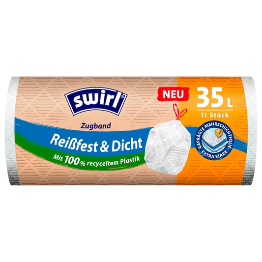 Swirl Zugband Müllbeutel 35l Reißfest & Dicht 11 Stück