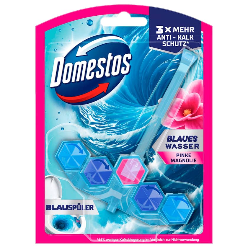 Domestos Power5+ WC-Stein Blauspüler Pinke Magnolie 48g