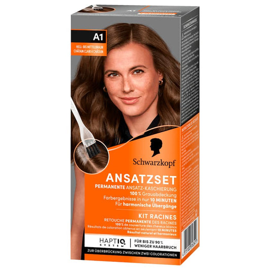Schwarzkopf Ansatzset A1 Hell-bis Mittelbraun