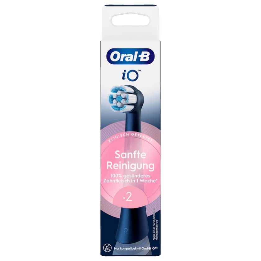 Oral-B Aufsteckbürsten iO Sanfte Reinigung Schwarz 2 Stück