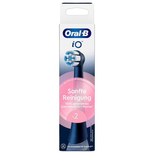 Oral-B Aufsteckbürsten iO Sanfte Reinigung Schwarz 2 Stück