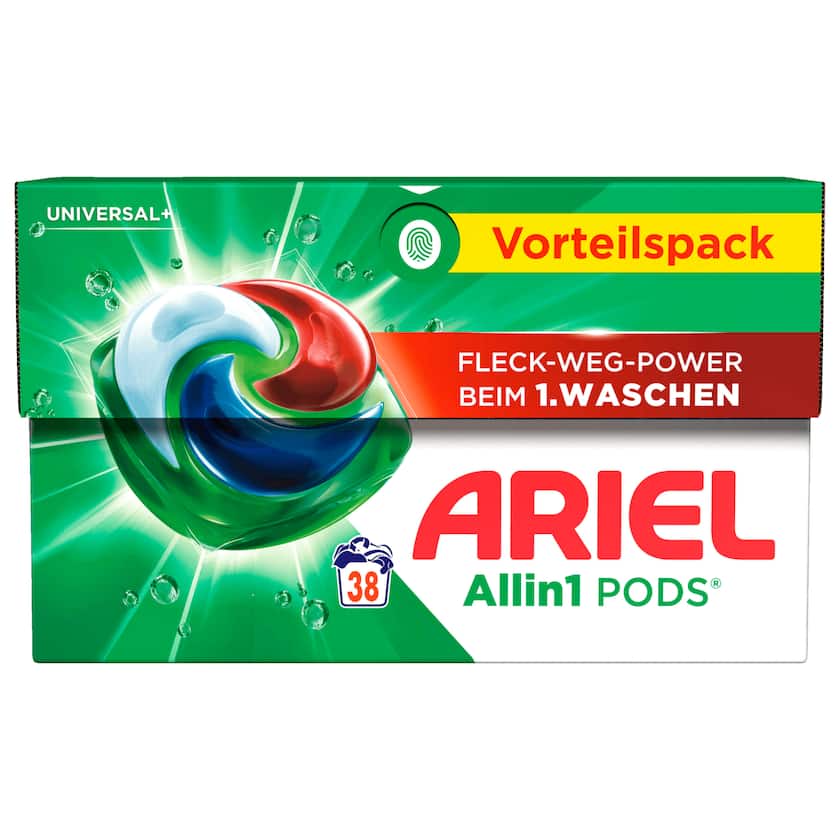 Ariel Vollwaschmittel All-in-1 Pods Universal+ 801,8g 38WL