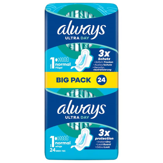 Always Ultra Damenbinden Normal mit Flügeln 24 Stück