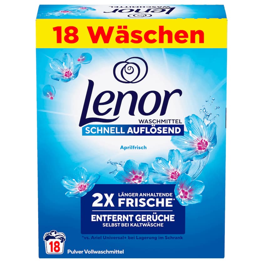 Lenor Vollwaschmittel Pulver Aprilfrisch 990g 18WL