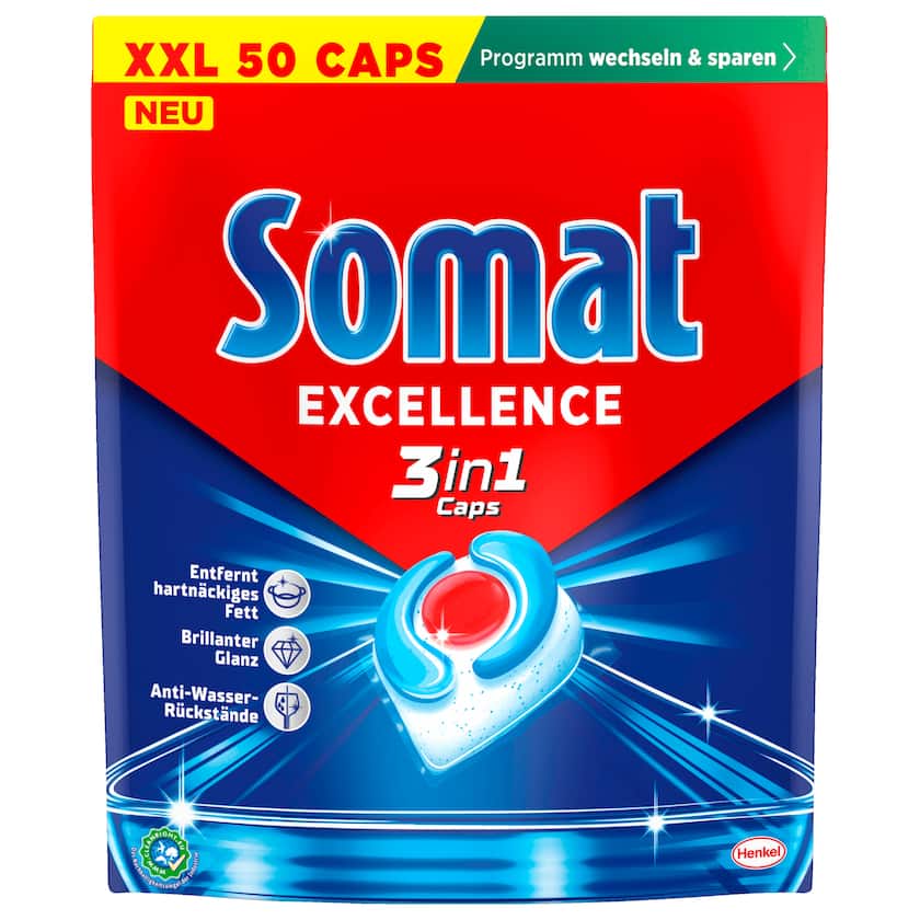 Somat Excellence 3in1 Caps 50 Spülmaschinentabs 905g