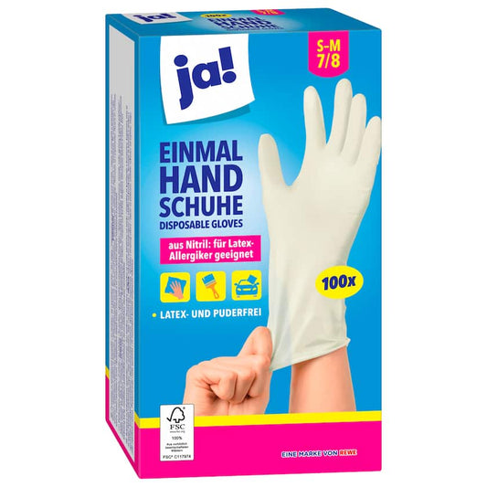 ja! Einmalhandschuhe Nitril S/M 100 Stück