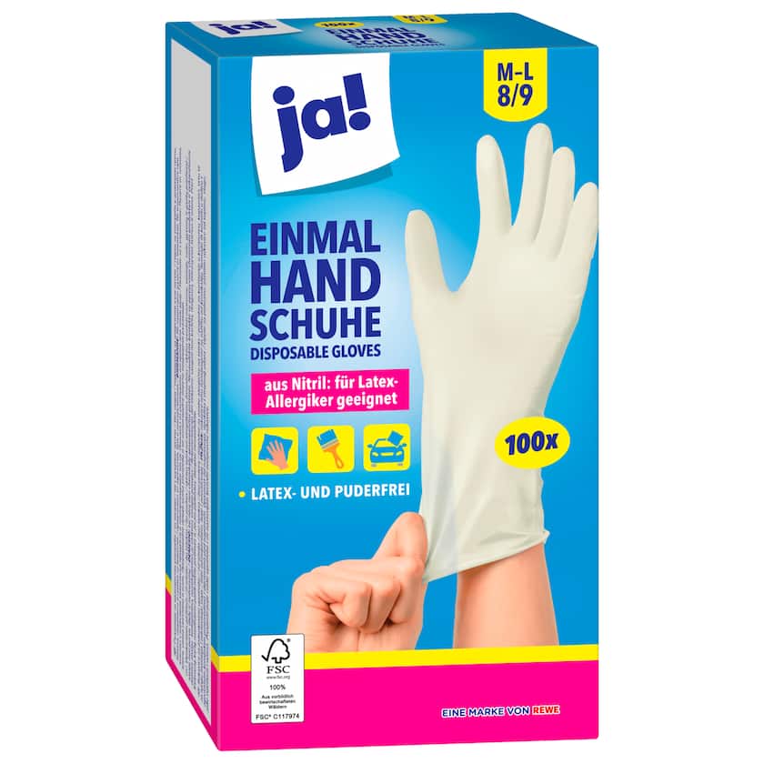 ja! Einmalhandschuhe Nitril M/L 100 Stück