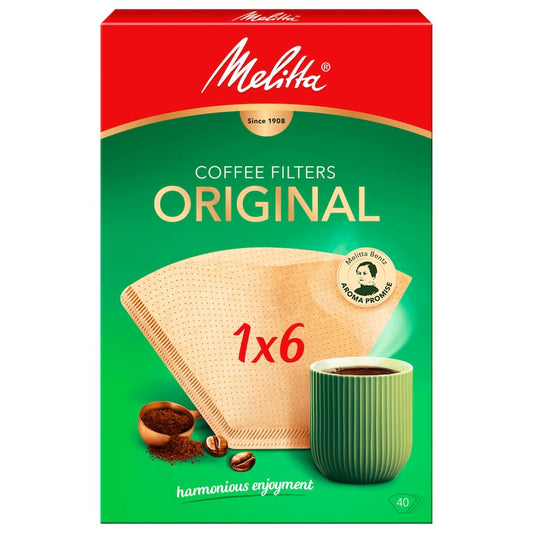 Melitta Filtertüten 1x6 naturbraun 40 Stück