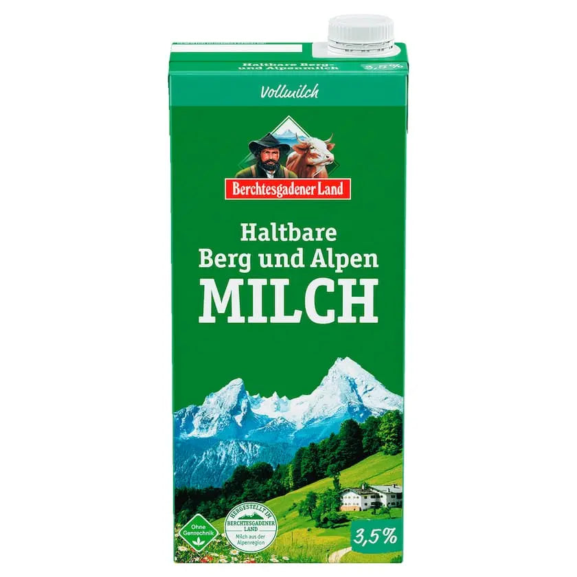 حليب مزارعي الجبال طويل العمر 3.5% 1 لتر Berchtesgadener Land