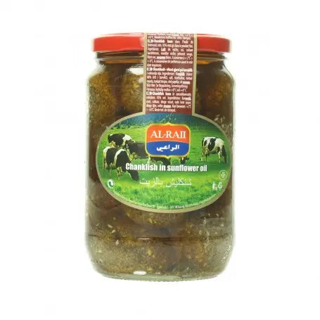 شنكليش بالزيت الراعي 675/425 - Yahalla  ياهلا  ALRAII Dieses Produkt enthält Milch oder Milchderivate und kann bei Personen mit Milch- oder Laktoseallergie allergische Reaktionen hervorrufen. Bei bestehenden Allergien vorsichtig verwenden. Kühl und trocken lagern.