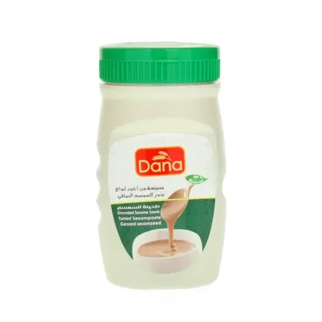طحينة السمسم الصافي دانة 400 غرام - Yahalla  ياهلا  DANA Dieses Produkt kann Spuren von Nüssen oder Soja enthalten. Bei bestehenden Allergien vorsichtig verwenden. Kühl und trocken lagern und vor dem angegebenen Datum verbrauchen.