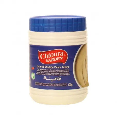 طحينة  حدائق شتورة  400غرام - Yahalla  ياهلا  Chtoura Garden Dieses Produkt kann Spuren von Nüssen oder Soja enthalten. Bei bestehenden Allergien vorsichtig verwenden. Kühl und trocken lagern und vor dem angegebenen Datum verbrauchen.
