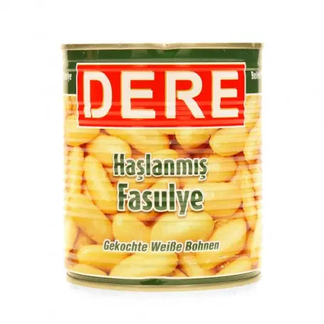فاصولية بيضاء حبة صغيرة ديري 850غرام /مسلوق/ - Yahalla  ياهلا  DERE Kann Gluten, Soja oder Konservierungsstoffe enthalten. Bitte Zutaten vor dem Verzehr überprüfen.