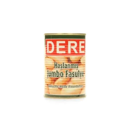 فاصولية بيضاء عريضة ديري 400غرام /مسلوق/ - Yahalla  ياهلا  DERE Kann Gluten, Soja oder Konservierungsstoffe enthalten. Bitte Zutaten vor dem Verzehr überprüfen.