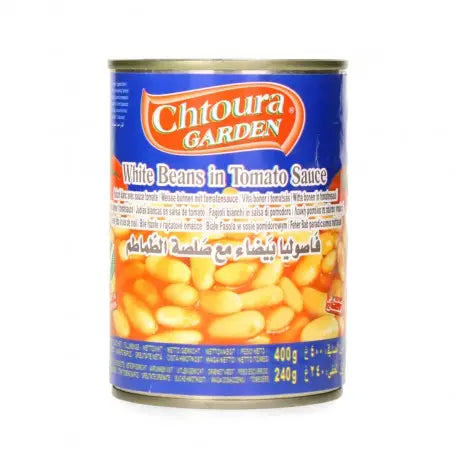 فاصولية بيضاء مع طماطم حدائق شتورة 400غرام - Yahalla  ياهلا  Chtoura Garden Kann Gluten, Soja oder Konservierungsstoffe enthalten. Bitte Zutaten vor dem Verzehr überprüfen.