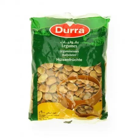 فول حب عريض درة 900غرام - Yahalla  ياهلا  Durra Vor Feuchtigkeit und Sonnenlicht schützen. Kühl und trocken lagern. Kann Spuren von Nüssen, Gluten oder Soja enthalten. Vor dem Verzehr gut prüfen.