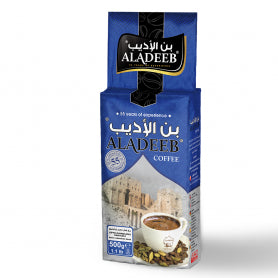 قهوة مع هال أكسترا غامق الأديب 500غرام /أزرق