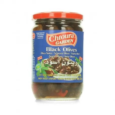 Chtoura Garten schwarze Oliven 600g Qualitätsgenuss - Yahalla ياهلا