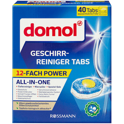 domol 12-FACH POWER Spülmaschinentabs 40 St. - Yahalla ياهلا