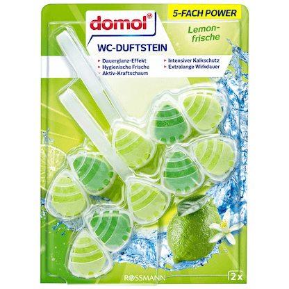 domol Lemonfrische WC-Duftspüler Limette, 2,0 St. - Yahalla ياهلا