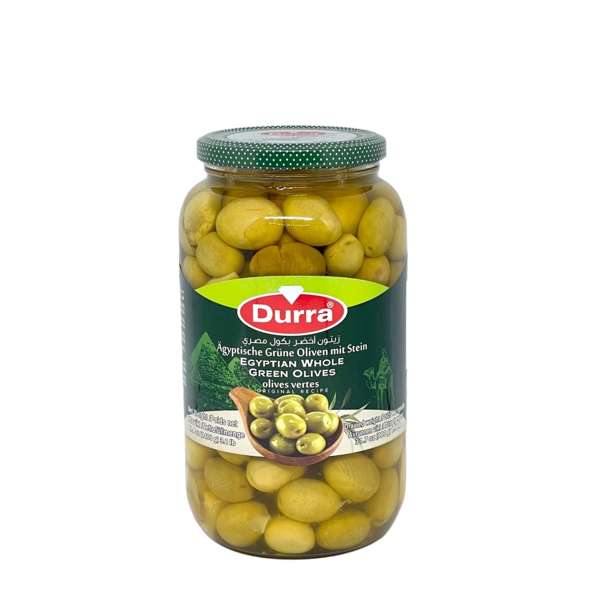 Ägyptische grüne Oliven in loser Schüttung