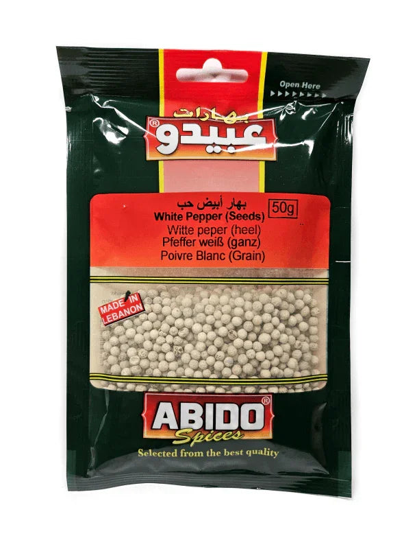 weiße Pfefferkörner