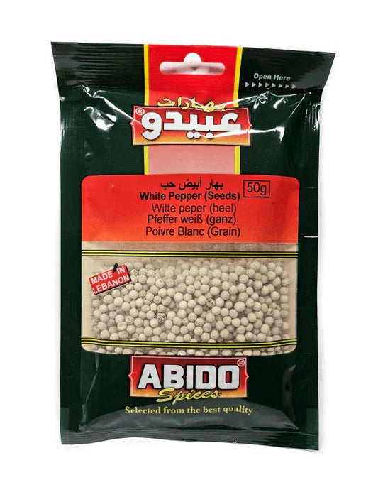 weiße Pfefferkörner