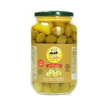 Hekayat Sity grüne Oliven 1,050 kg Premium - Yahalla ياهلا