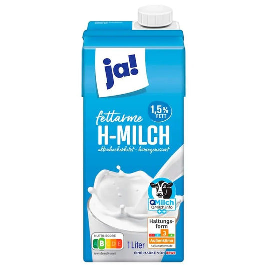 ja! Hochpasteurisierte Milch 1,5% Fett 1L - Yahalla ياهلا
