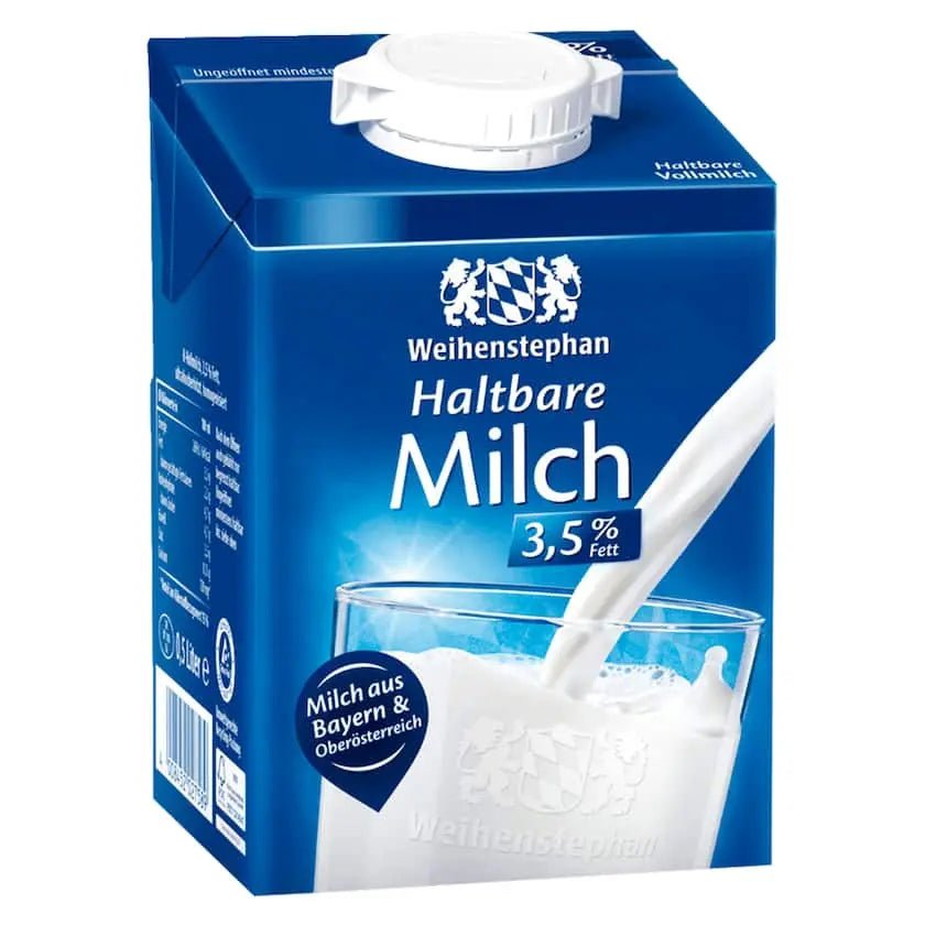 Weihenstephan H-Milch 3,5% Fett 0,5L Packung - Yahalla ياهلا